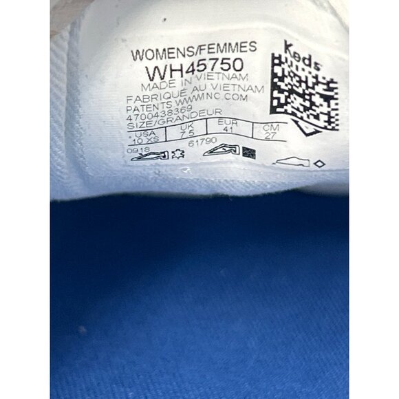 NWOT NEW Keds Womens White Leather Sneakers Size 10 XS Extra Slim - Picture 7 of 8
